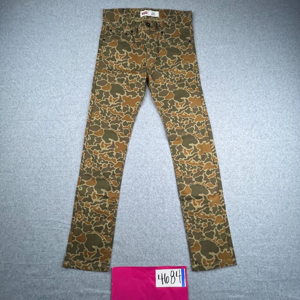 Levis 510 Skinny Womens Jeans 18 Reg Green Camoflauge 29x29